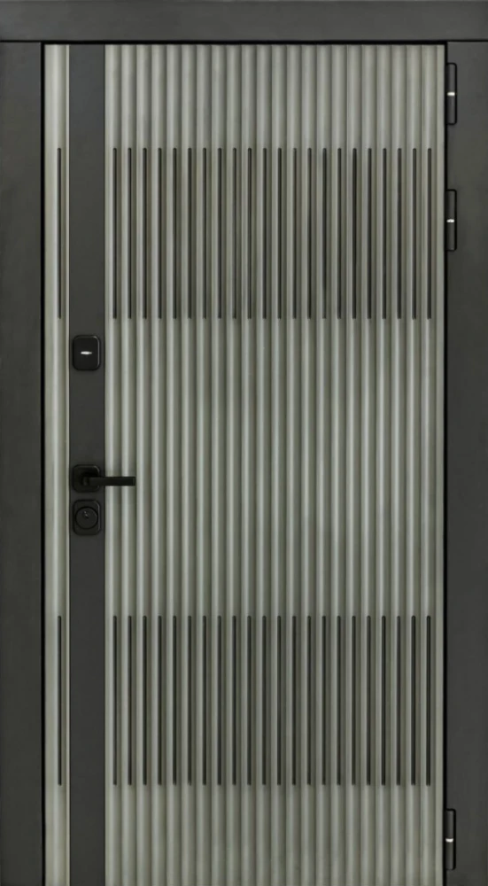 Входная дверь ДвериПРО Элфи ФЛ-609 (Л-52, 10мм, Белый матовый) DPRO225912 внешняя сторона